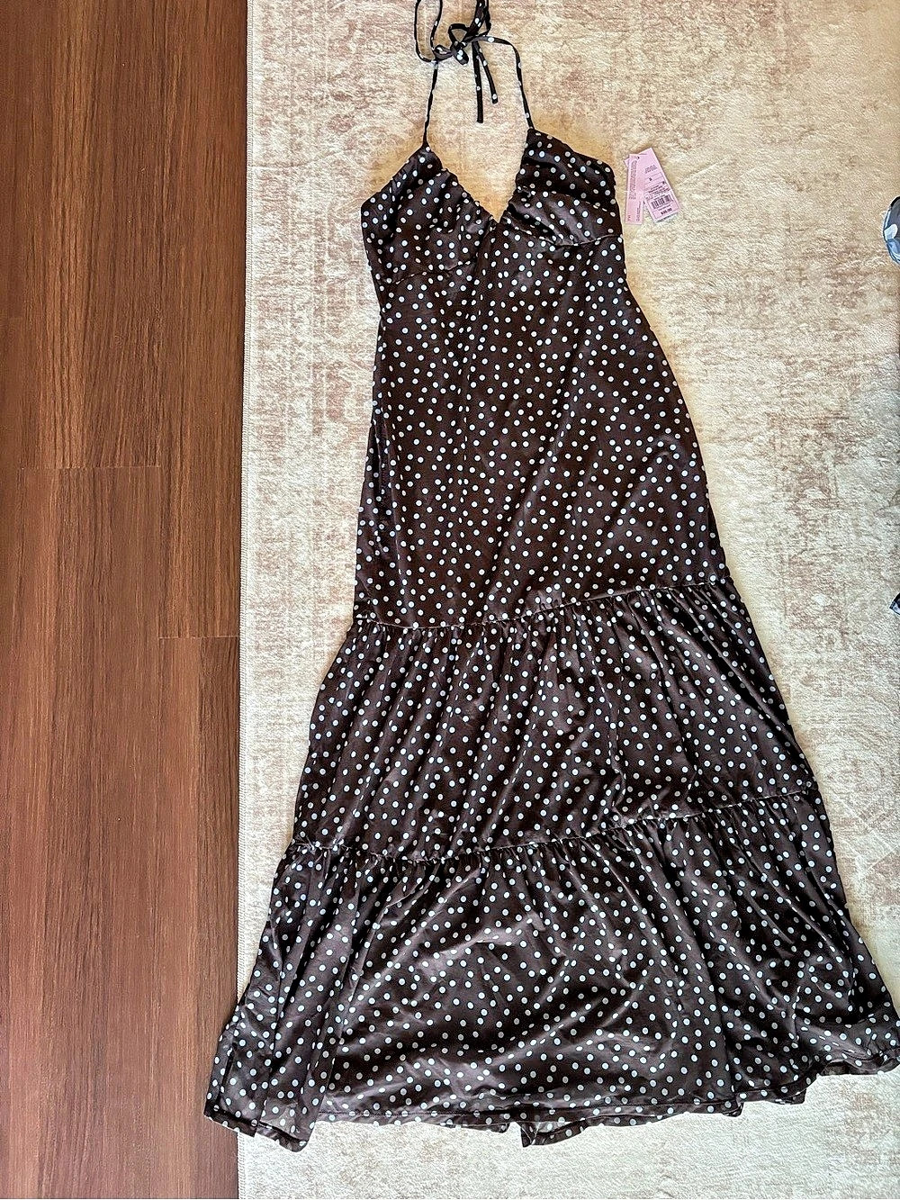 Wild Fable Polka Dot Maxi Dress in Brown & Blue Size Small
NWT